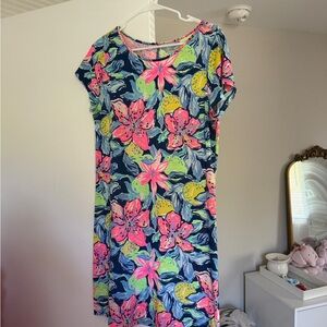 Lilly Pulitzer Pink and Yellow SPF Citrus Mini Dress